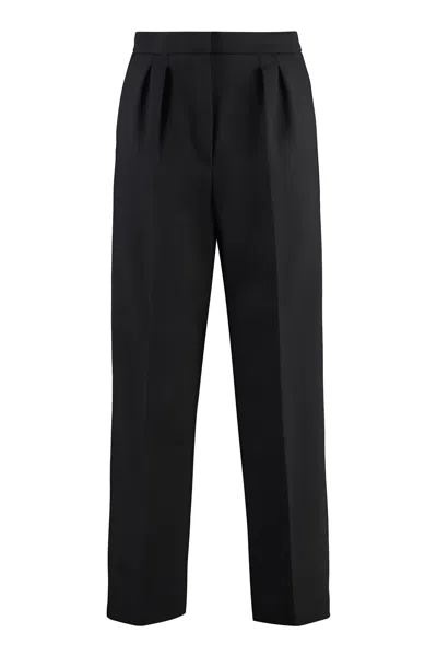 Max Mara Verbano Virgin Wool Trousers In Gray