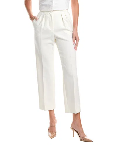 Max Mara Verbano Wool-blend Pant In White