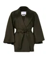 Max Mara Verna Belted Coat In Black