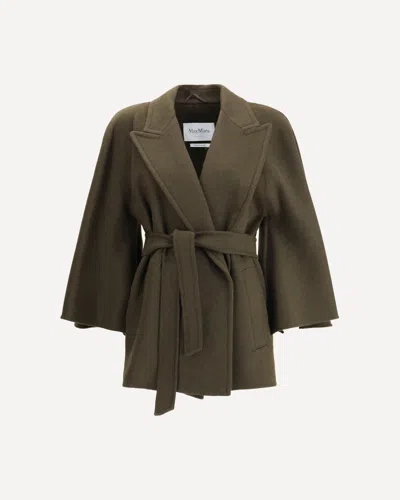 Max Mara Verna Belted Coat In Brown