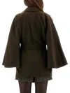 Max Mara Verna Belted Coat In Green