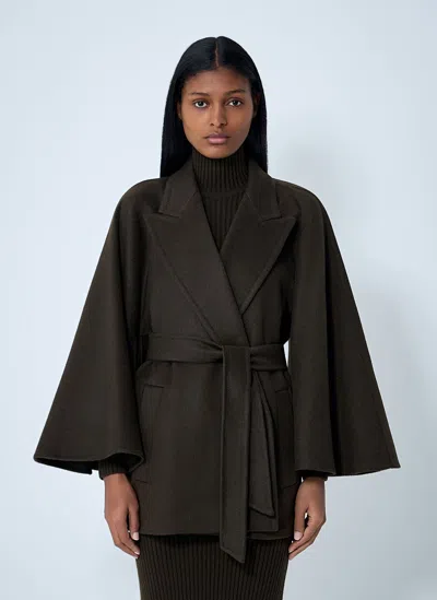 Max Mara Verna Short Coat In Green