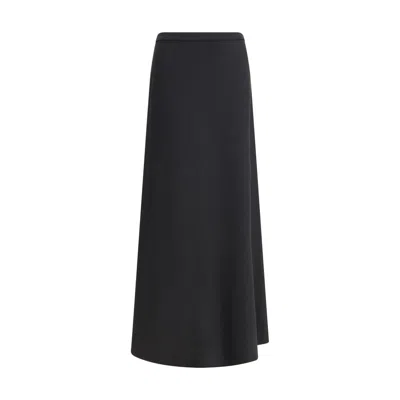 Max Mara Vernice Long Skirt In Black