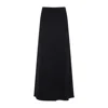 Max Mara Flared Hem Full Length High Waist Skirt In Black