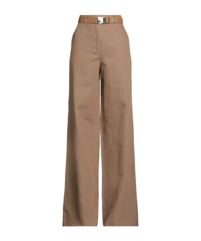 Max Mara Versatile Loose Straight-leg Casual Pants In Brown