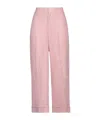Max Mara Versatile Minimalist Solid Color Casual Pants In Pink