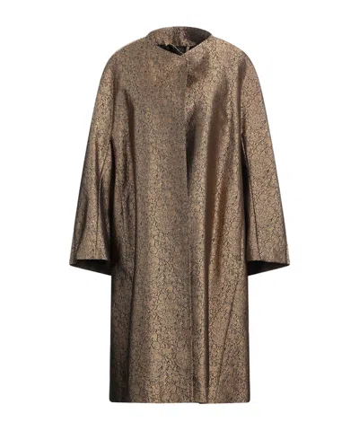 Max Mara Versatile Printed Coat In Burgundy