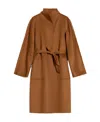 Max Mara Vertical Collar Double-sided Cashmere Coat In Brown