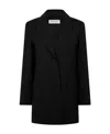 Max Mara Vertical Striped Suit Coat In Black