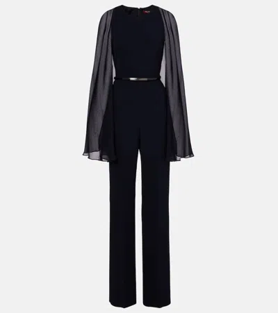 Max Mara Vertice Caped Cady Jumpsuit