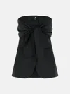 Max Mara 'veruska' Black Virgin Wool Bustier Top