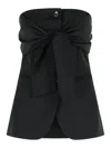 Max Mara Womens Black Veruska Strapless Wool Corset Top In Black