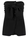 Max Mara Veruska Virgin Wool Top In Black