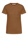 Max Mara Papaia Logo T-shirt With Pocket In Brown