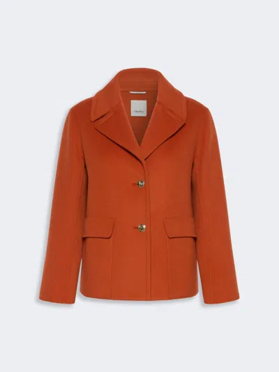 Max Mara Veste À Simple Boutonnage En Drap De Laine In Multi