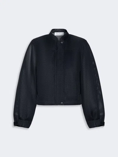 Max Mara Veste Boxy En Maille Technique In Black