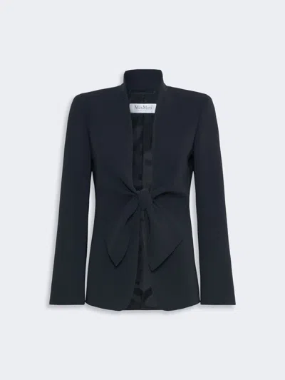 Max Mara Veste En Cady Avec Liens In Blue