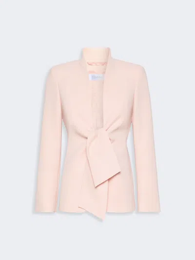Max Mara Veste En Cady Avec Liens In Pink
