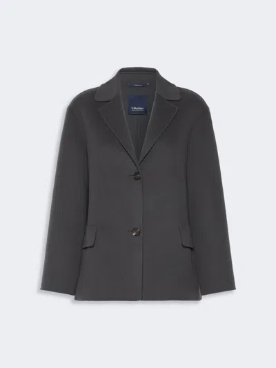 Max Mara Veste En Drap De Laine In Gray