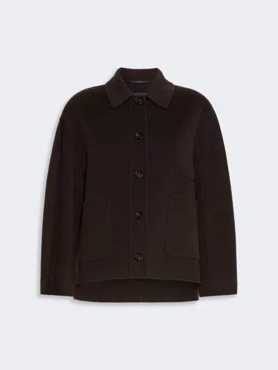 Max Mara Veste En Drap De Laine In Brun
