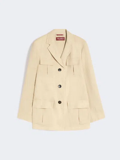 MAX MARA FADED LINEN DRAWSTRING JACKET