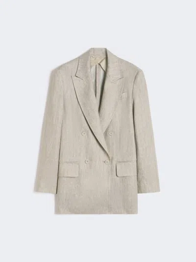 MAX MARA VESTE OLIMPIA EN LIN CHEVRON