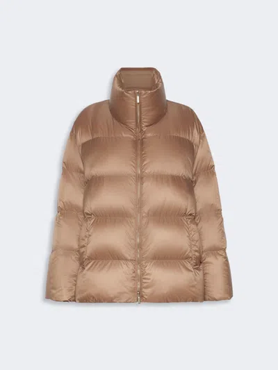 Max Mara Veste Rembourrée Ample En Toile Déperlante In Poil De Chameau