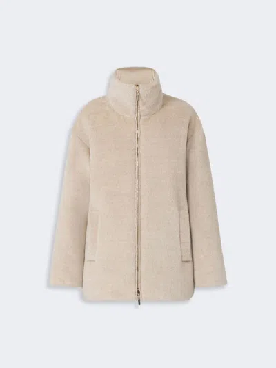 Max Mara Veste Rembourrée Réversible En Laine Et Alpaga In Neutral