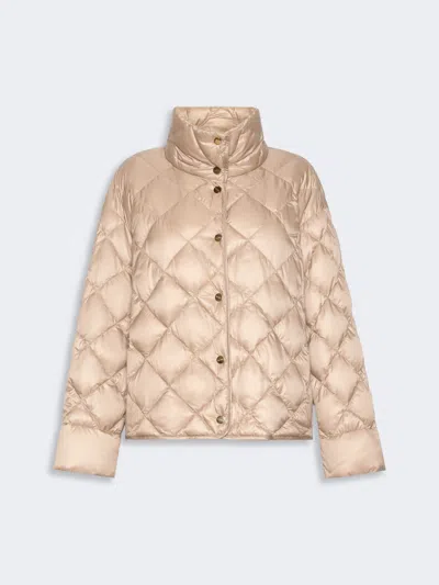 Max Mara Veste Rembourrée Slim En Toile Déperlante In Beige