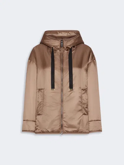 Max Mara Veste Rembourrée Surdimensionnée En Toile Déperlante In Brown