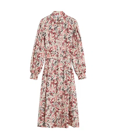 Max Mara Vestido Acampanado De Seda Estampada In Multicolor
