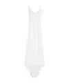 Max Mara Vestido Asimétrico De Envers Satén In White
