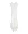 Max Mara Vestido De Crepé De China Grueso In White