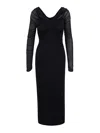 Max Mara Long Locri Dress In Draped Jersey In Animal Print