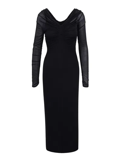 MAX MARA VESTIDO DE NOCHE - NEGRO