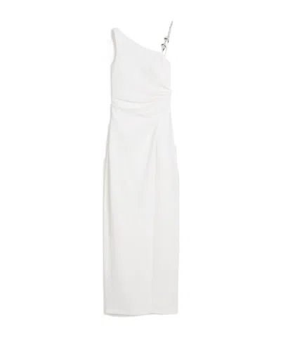 Max Mara Vestido De Un Solo Hombro En Cady In White