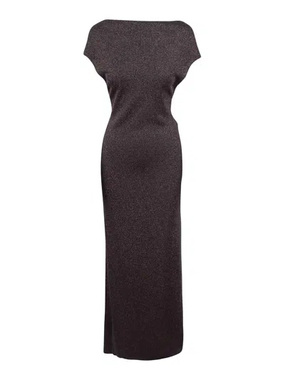MAX MARA VESTIDO LARGO - MARRÓN
