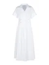 Max Mara Agoraio Cotton Chemisier Dress In White