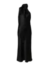 Max Mara 'moli' Silk Satin Midi Dress In Black