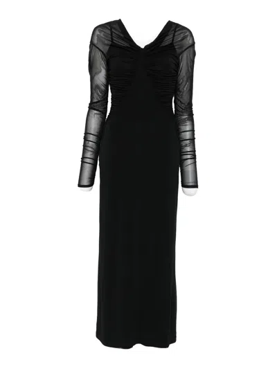 MAX MARA VESTIDO MIDI - NEGRO