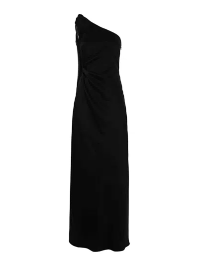 Max Mara Bernard Envers Satin Dress In Black