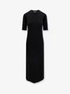 Max Mara Orafo Viscose Blend Midi Dress In Black