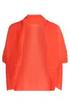 Max Mara Vesuvio Pleated Shrug In Coral