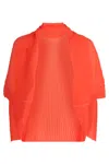 Max Mara Vesuvio Pleated Shrug In Orange