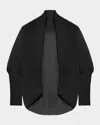 Max Mara Vesuvio Plissé Chiffon Shrug Cape In Black