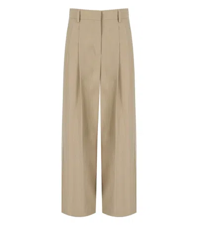 Max Mara Vettura Beige Pants In Neutral