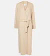 Max Mara Waist Belt Long Length Cardigan Sleeves In White