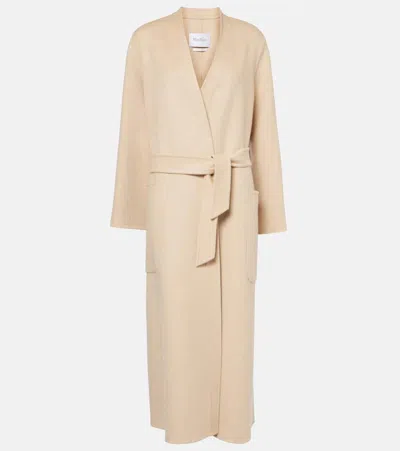 MAX MARA VEZZOSO CAMEL HAIR WRAP COAT