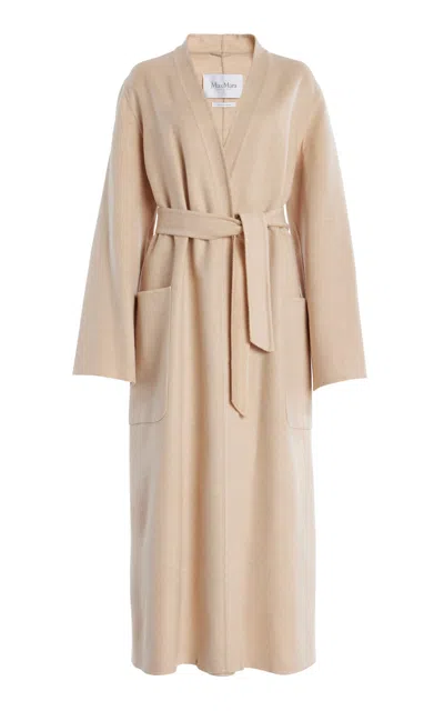 Max Mara Vezzoso Camelwool Coat In Ivory