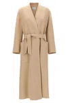 Max Mara Camel Dressing Gown Coat Coats Beige In Neutral